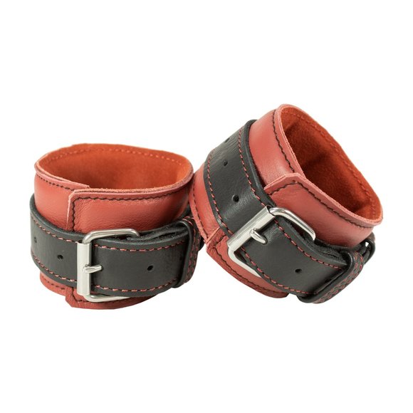 Genuine Leather Adjustable Wrist Cuffs | Premium Bondage Handcuffs for Couples - Picture 7 of 9